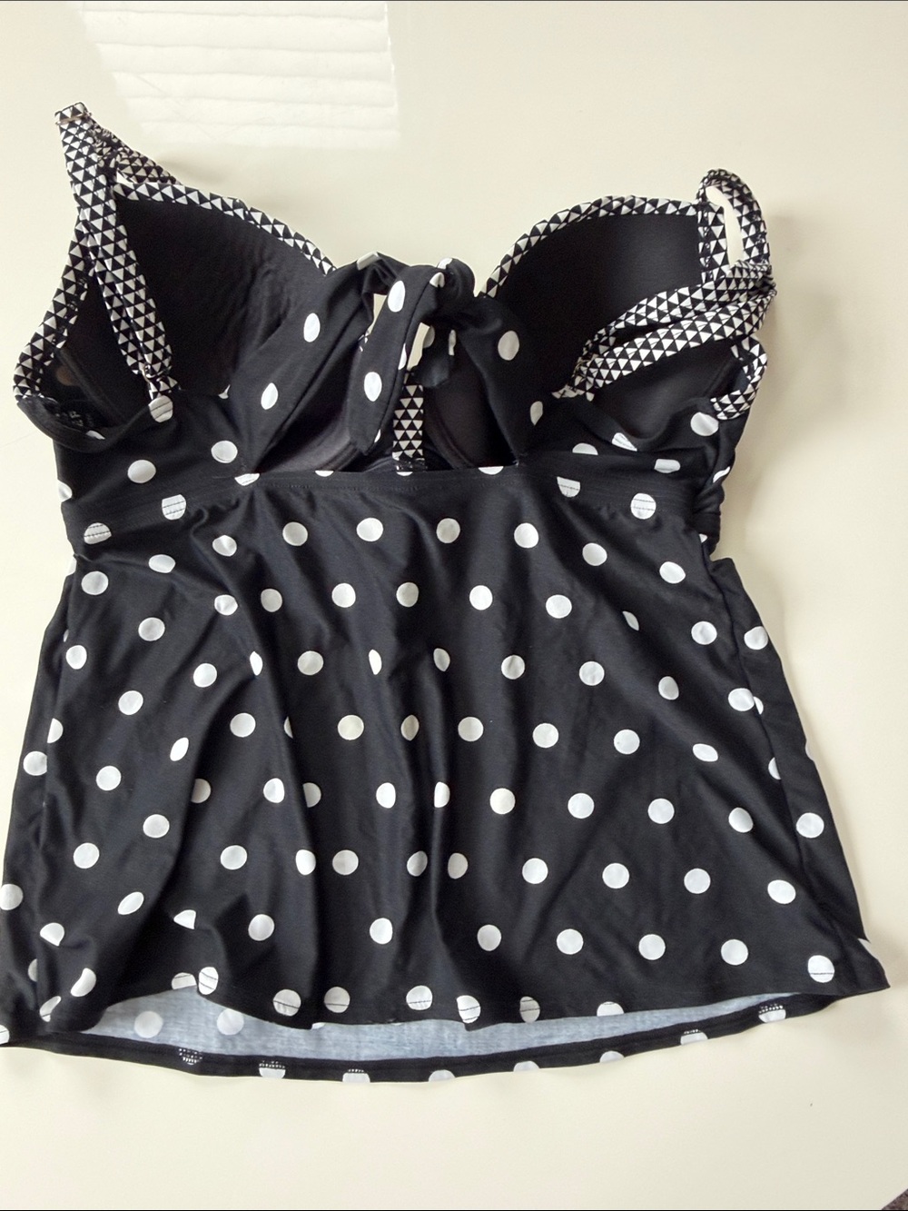 Coco Reef Black and White Polka Dot Tankini Top - Picture 6 of 10